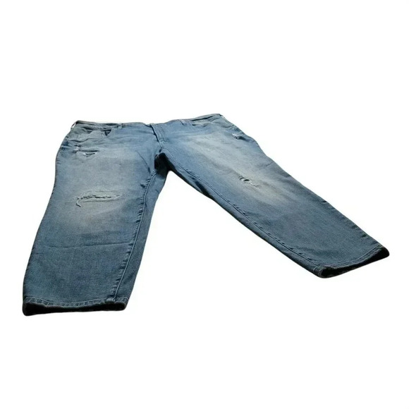 Anthropologie Pilcro High-Rise Distressed Skinny Jeans Size 26W Blue - Picture 6 of 11